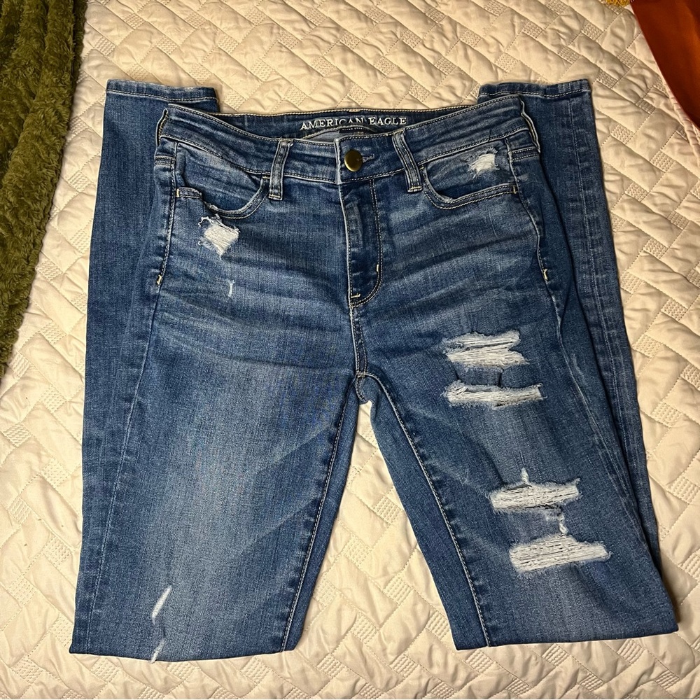 American Eagle super stretch x size 4 long skinny jeans